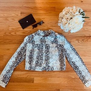 Snakeskin Denim Jacket